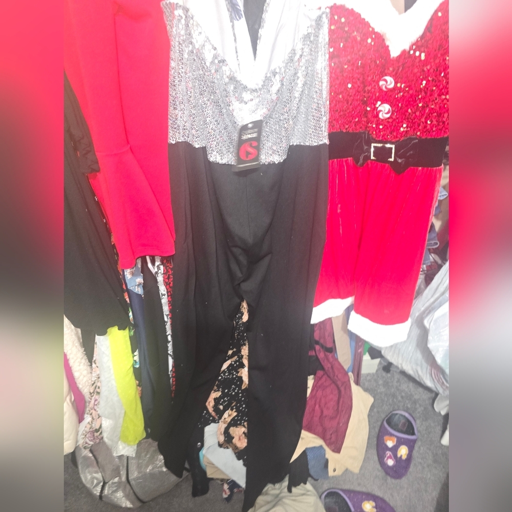 Nwt Curvy Sense 1x Sequin Halter Jumpsuit — image 7 of 7